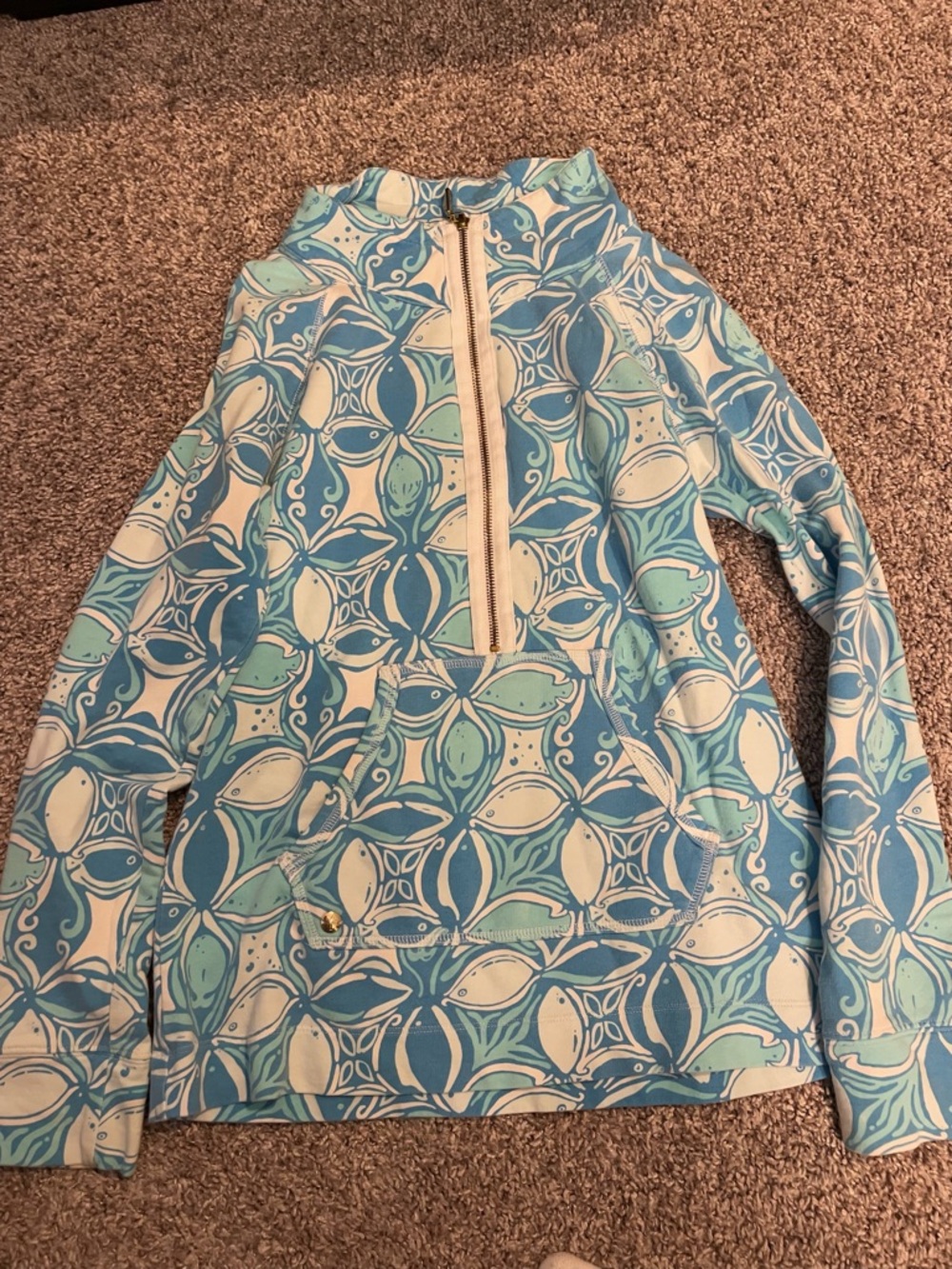 Lilly Pulitzer Popover - Small blue/white EUC